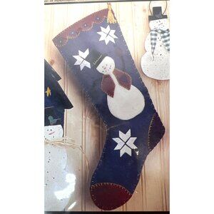 Hodge Podge Snowman Stocking Craft Kit HP140  Fun Easy Quick Folk Art  Includes